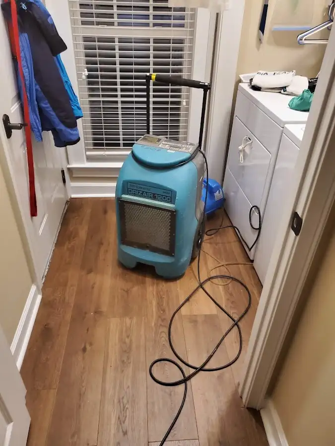 Commercial dehumidifier deployed for Flood Damage Cleanup in North Druid Hills